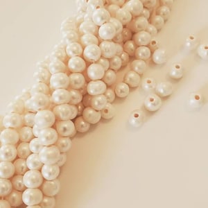 White Potato Pearl, White Pearl, Freshwater Pearl, Potato Pearl, Pearl, Pearl Beads, Gemstone, White Beads,