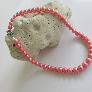 Pink Pearl Necklace, 14/15/16/18/20/22/25 Inches Pearl Necklace, Pink Necklace, Freshwater Pear, Necklaces, Wedding Pearl, Pink Pearl