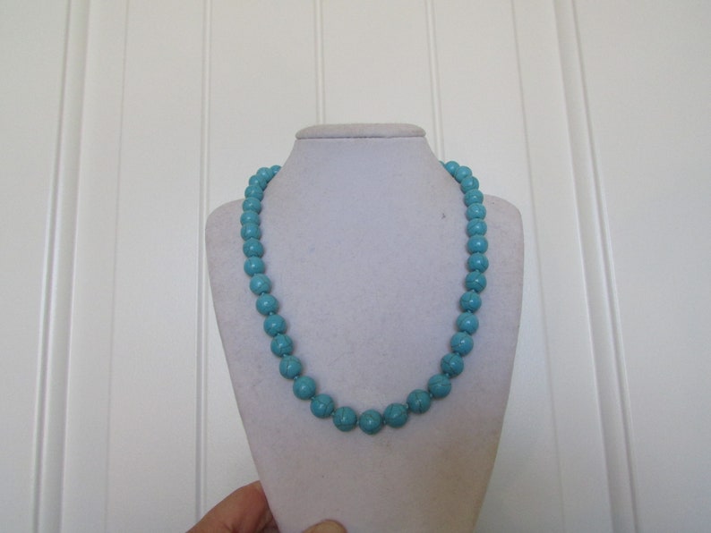 Turquoise Necklace,Round Necklace,Blue Necklace,Fashion Necklace