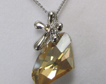 On Sale-Fashion Jewelry,Beautiful Smooth Diamond Shape light Yellow,Light Topaz, Citrine  Necklace Was 15.99 Now 8.99