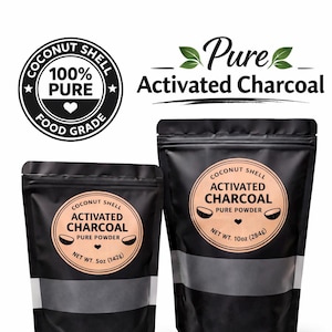 100% PURE Activated Charcoal Powder | Food Grade Coconut Shell Natural Teeth Whitening & Face Mask