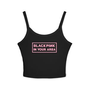 Schwarz Rosa In Ihrem Bereich Frauen Spaghetti Strap Tank Top