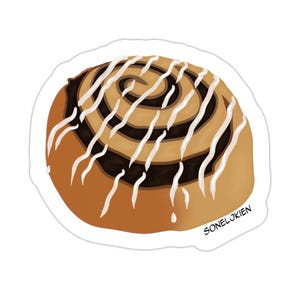 cinnamonroll cinnamon viennoiserie pâtisserie autocollant sticker Kanelbulle food