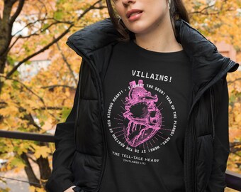 Edgar Allan Poe långärmad t-shirt: Det avslöjande hjärtat, boklig gåva