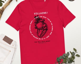 Edgar Allan Poe ekologisk bomullströja: Den avslöjande hjärtgrafiken
