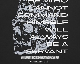 Nietzsche 'Also sprach Zarathustra' T-Shirt: Philosophie Geschenk, Bücherwurm Tee