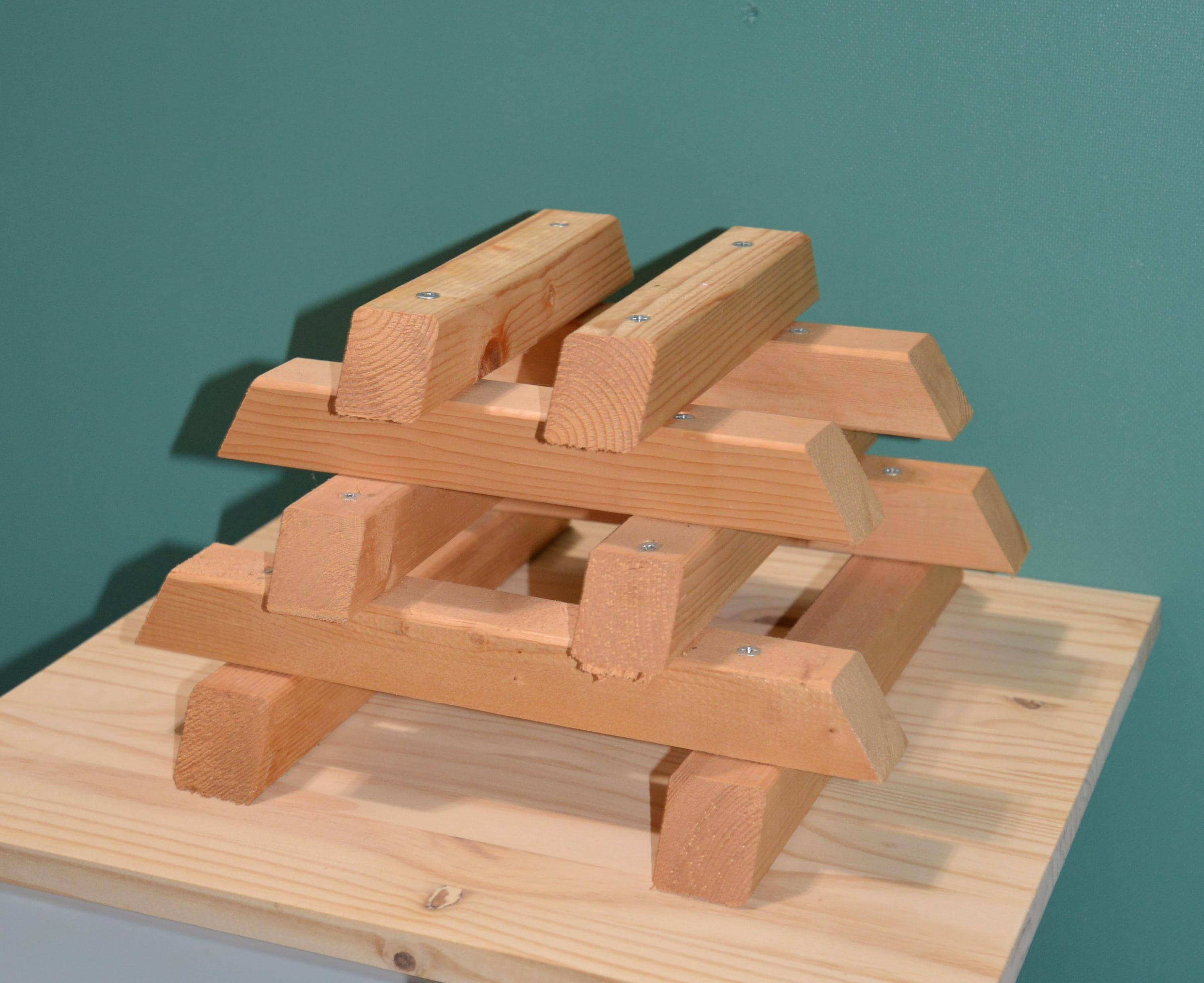 Rustic Display Riser – 2-tier Wooden Stand for Plants, Decor, or ...