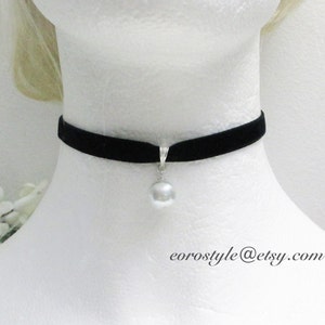 Choker Pearl, Black Choker, Pearl Choker, Velvet Choker, Wedding Necklace, Bridesmaid Jewelry, Wedding Choker, Sexy Choker, Choker for Women