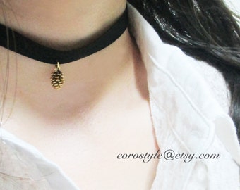 Choker, Charm Choker, Dangle Choker, Sexy Choker, Bridal Shower, Kpop Jewelry, Satin Choker, Gothic Choker, Holiday Gift, Halloween Party