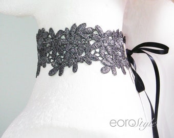 Metallic Lace Choker, Choker Necklace, Bride Necklace, Bride Jewlery, Statement Necklace, Lace Choker, Victorian Lace Choker Bridesmaid Gift