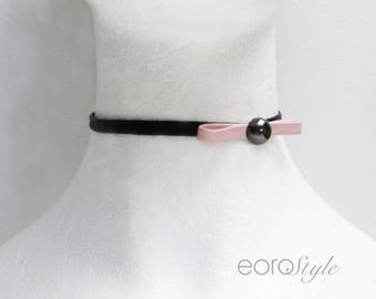 Bow Choker, Leather Choker, Sexy Choker, Black Choker, Gothic Choker, Choker Necklalce, 90s choker, Fashion Jewelry, Fashion Necklace, Gift