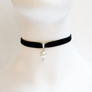 Choker, Black Choker, Pearl Choker, Velvet Choker, Wedding Necklace, Bridesmaid Jewelry, Wedding Choker, Sexy Choker, Gothic Choker, Gift