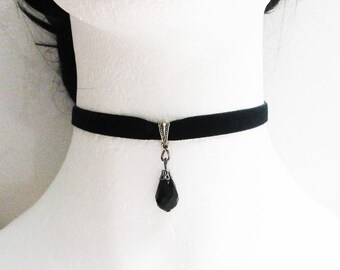 Velvet Choker, Black Choker, Gothic Choker, Black Velvet Choker, Choker Necklace, Sexy Choker, Bridal Necklace, Bridesmaid Necklace, Prom