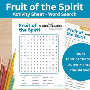 Christian Activity Sheet - Fruit of the Spirit - Word Search