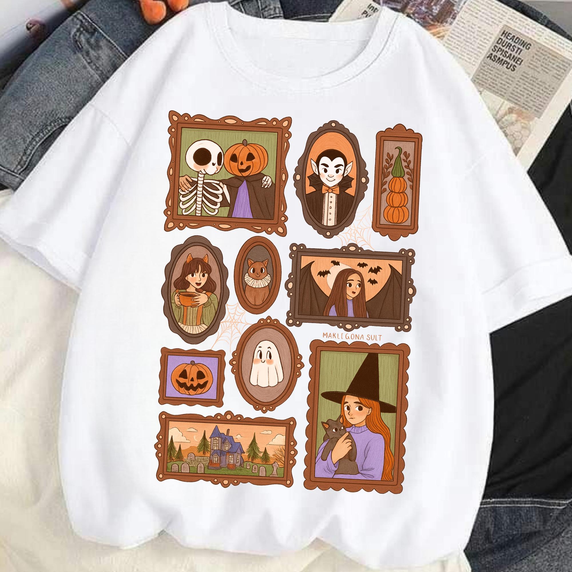 SHEIN Maglietta basic a maniche corte da donna con stampa grafica di