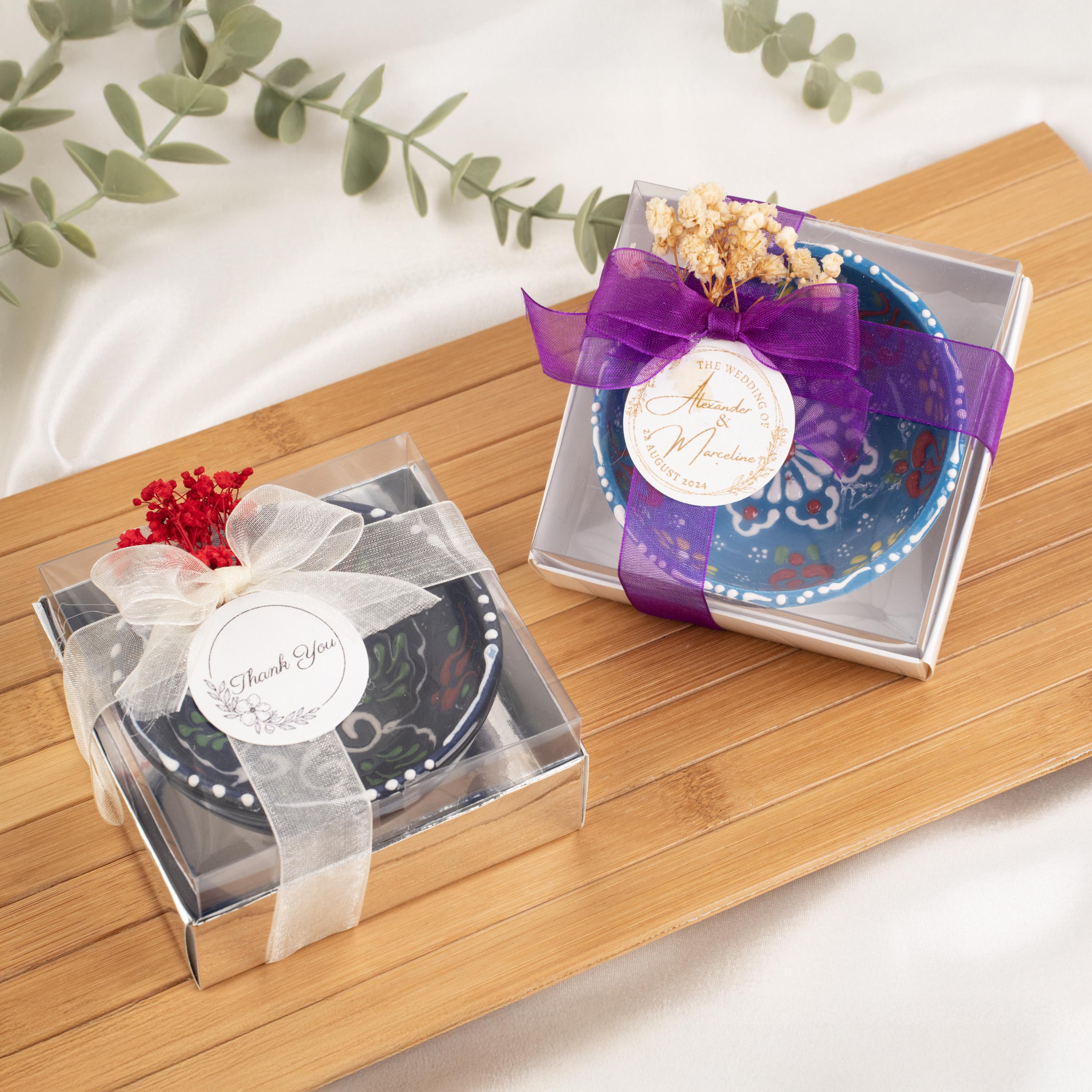 Personalized Mexican Mini Clay Pot Wedding Favors: Colorful Guest Gifts