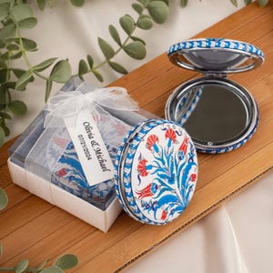 Personalized Indian Wedding Favor Mirrors: Mehndi, Sangeet Return Gifts