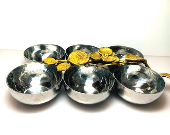 Stainless Steel Hammered finish Serving Tray