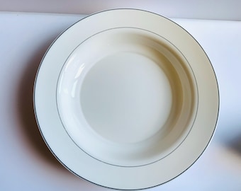 Arcopal France Gastronomie Milk Glass Rimmed Pasta Salad Serving Platter Bowl