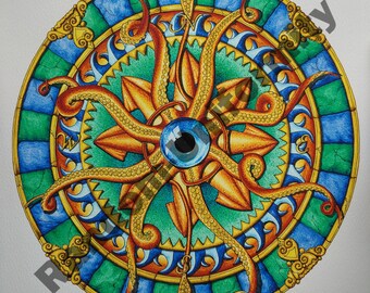 Premium Mandala print "Architeuthis"