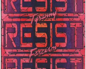 Resistance art: "RESIST RESIST RESIST" 11x15 archival print