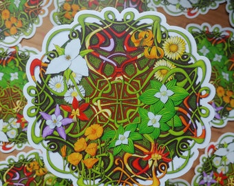 6"x6" Wildflower sticker