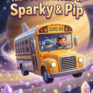 Libro electrónico infantil Sparky & Pip Cosmic Recess: Aventura espacial ilustrada (Descarga digital)