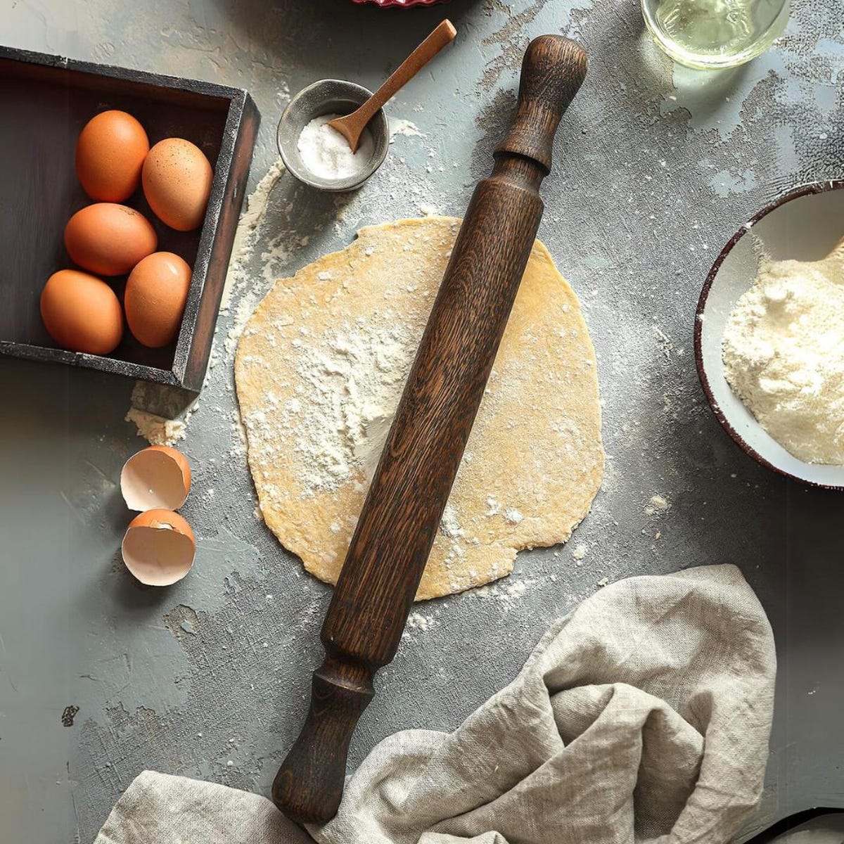 Oak Wood Rolling Pin,french Rolling Pin,long Wooden Roller, Vintage French Rolling Pin,handmade Rolling Pin,baking & Pastry Tools, - Etsy