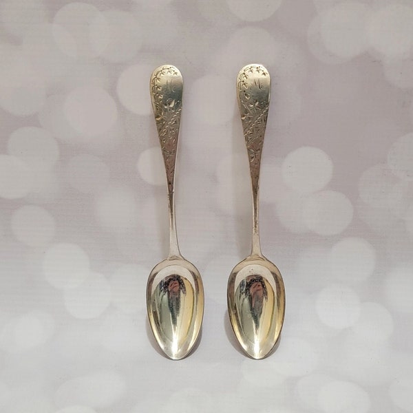 Victorian Silverplate Spoons Pair