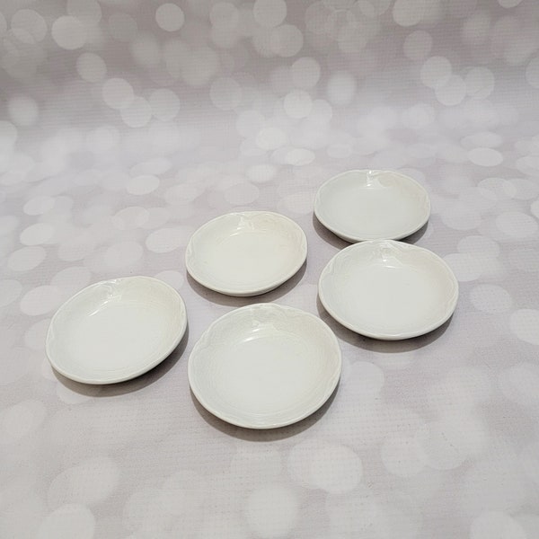 White Johnson Bros Butter Pats Set of 5