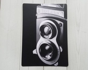 Vintage Camera Magnet Bioflex Black and White Photography