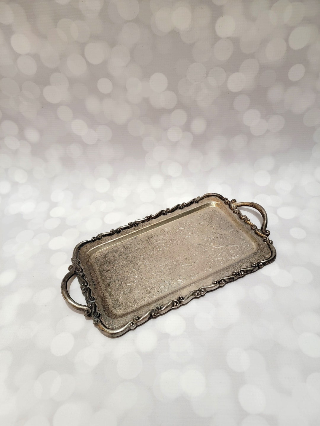 Small Silver Tray Vintage Rogers Etsy