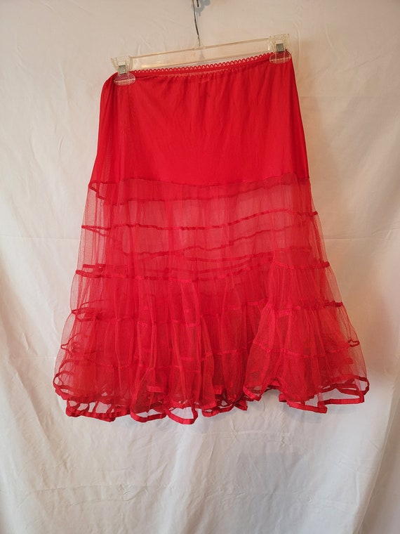 vintage red petticoat - Gem