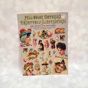Full Color Victorian Vignettes And Illustrations Book 1983