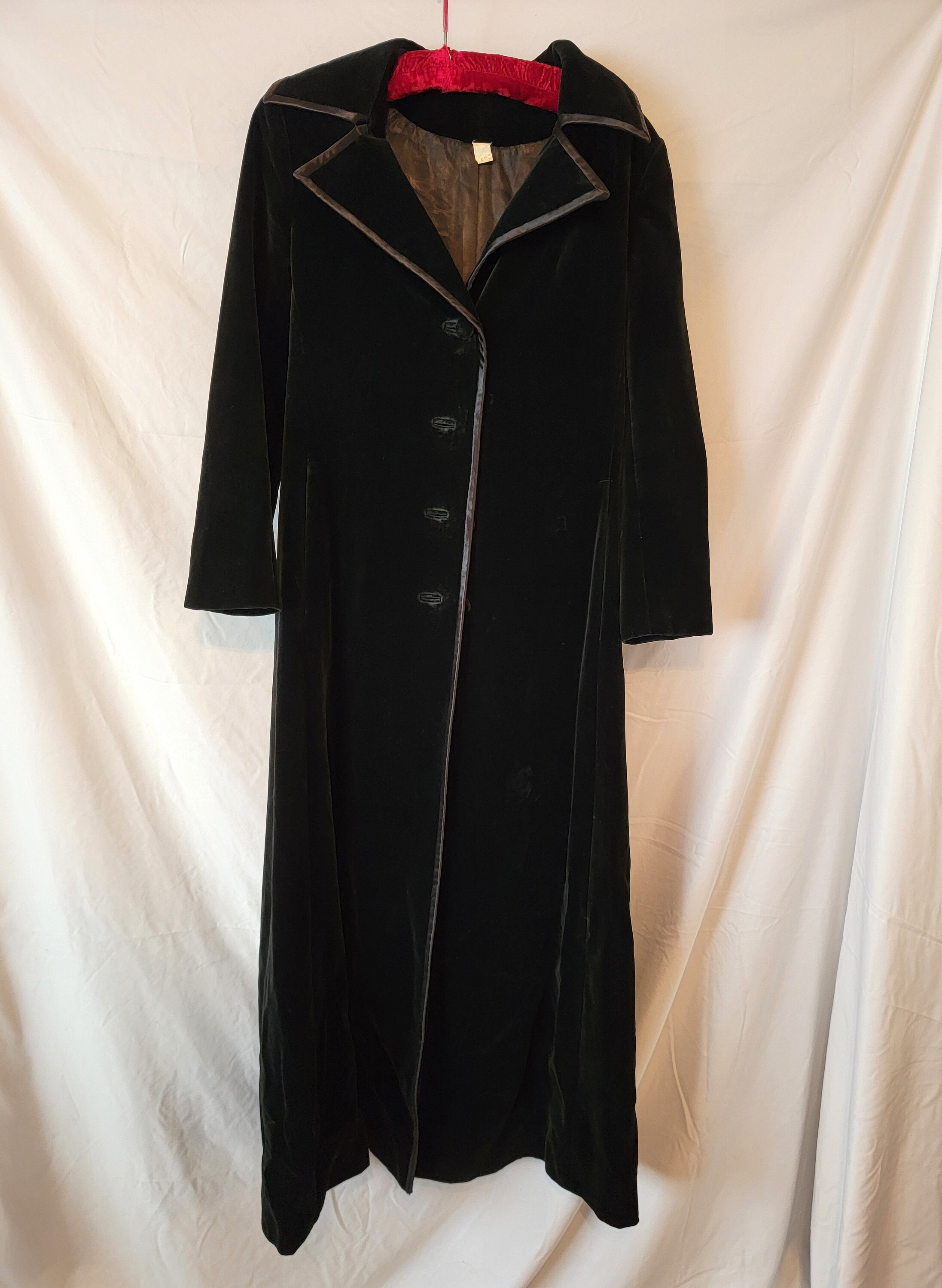 Long velvet coat with hotsell hood