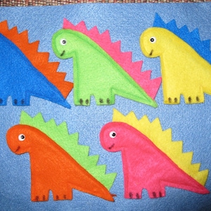 Set of 5 Dinosaurs Finger Puppets