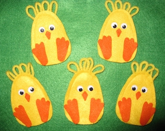 5 Little Chicks Finger Puppets with original rhyme