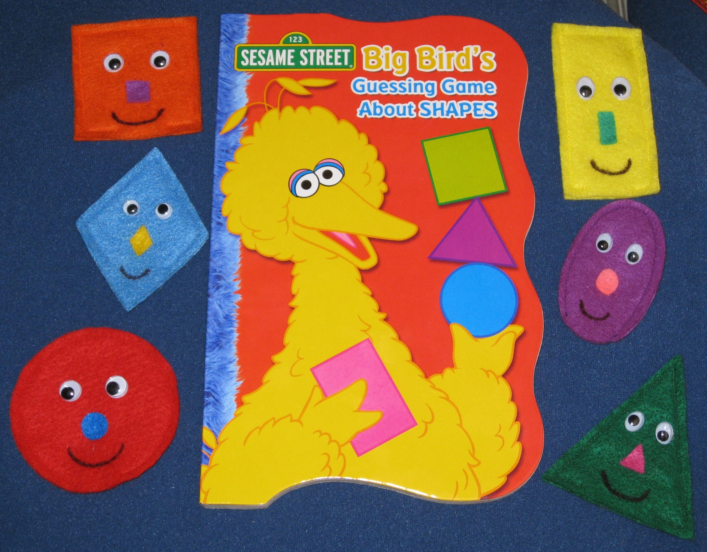 Felt Shape Finger Puppets to Accompany Sesame Street Big - Etsy