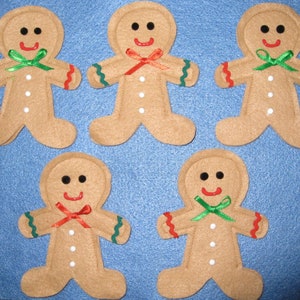 5 Gingerbread Men Finger Puppets