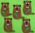 5 Groundhog Finger Puppets with laminated rhyme