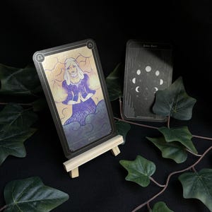 Carte de tarot mystique avec motif du zodiaque (Édition Argent 2025) - Balance