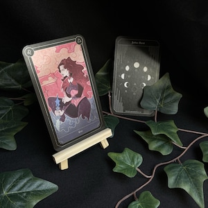 Carte de tarot mystique avec motif du zodiaque (Édition Argent 2025) - Lion