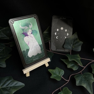 Carte de tarot mystique avec motif du zodiaque (Édition Argent 2025) - Capricorne