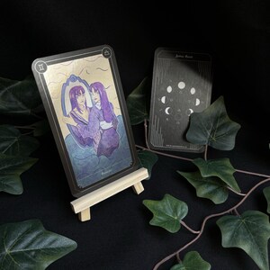Carte de tarot mystique avec motif du zodiaque (Édition Argent 2025) - Gémeaux