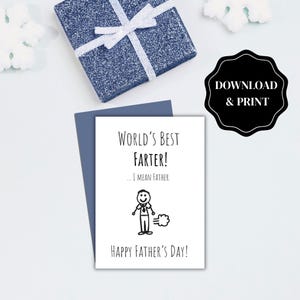 Funny Father’s Day Card - Printable Father’s Day Card - Funny Dad Jokes Card - Instant Download - 5x7 PDF Printable - World’s Best Father