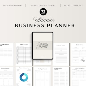 Ultimate Business Planner Printable | Business Planner PDF | Small Business Planning | Planning, Finance, Product Development, Sales Tracker