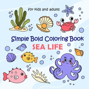 Coloring Book. Sea life.