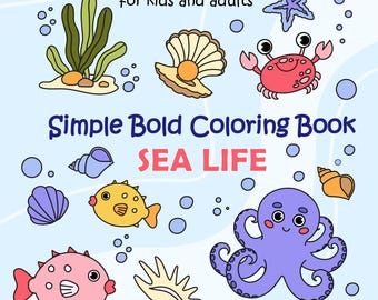 Coloring Book. Sea life.