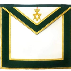 Allied Masonic Degree AMD Past Sovereign Master Apron Hand Embroidered