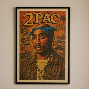Tupac Shakur Art wall poster